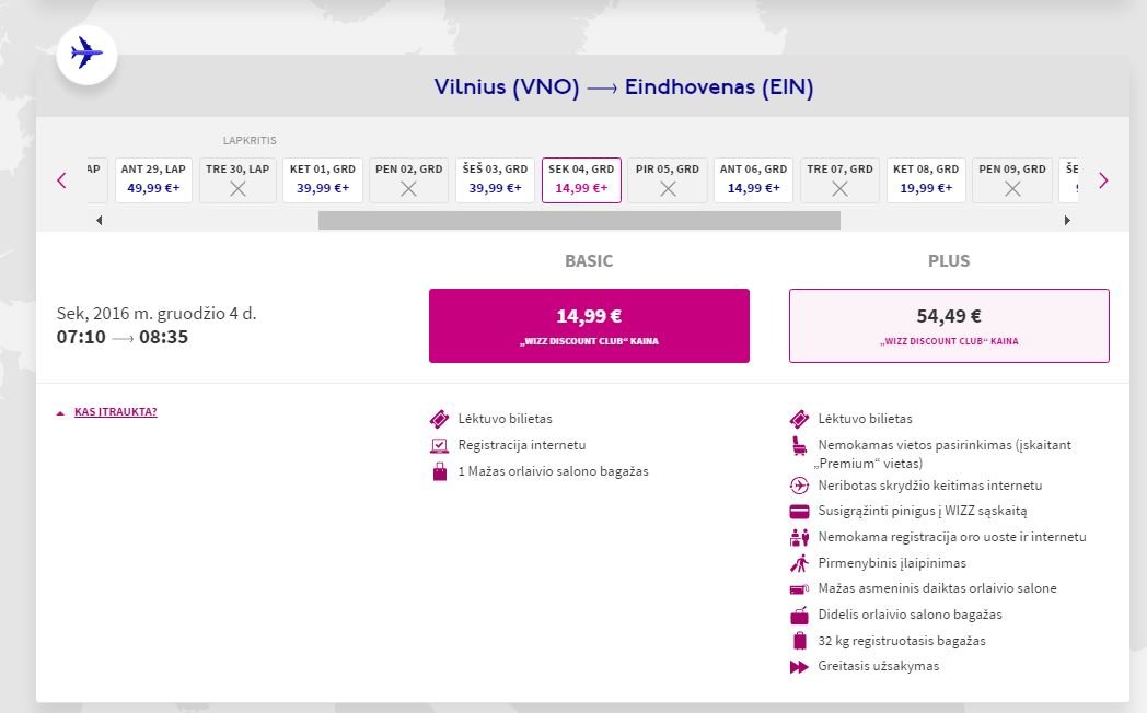 vilnius-eindhovenas